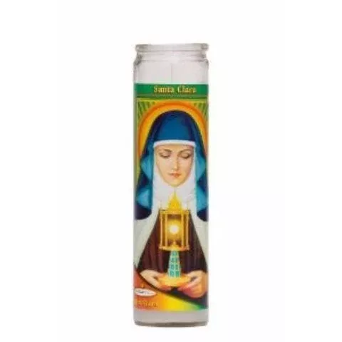 Candle Prayer 7-Day St. Clara White - Case of 12