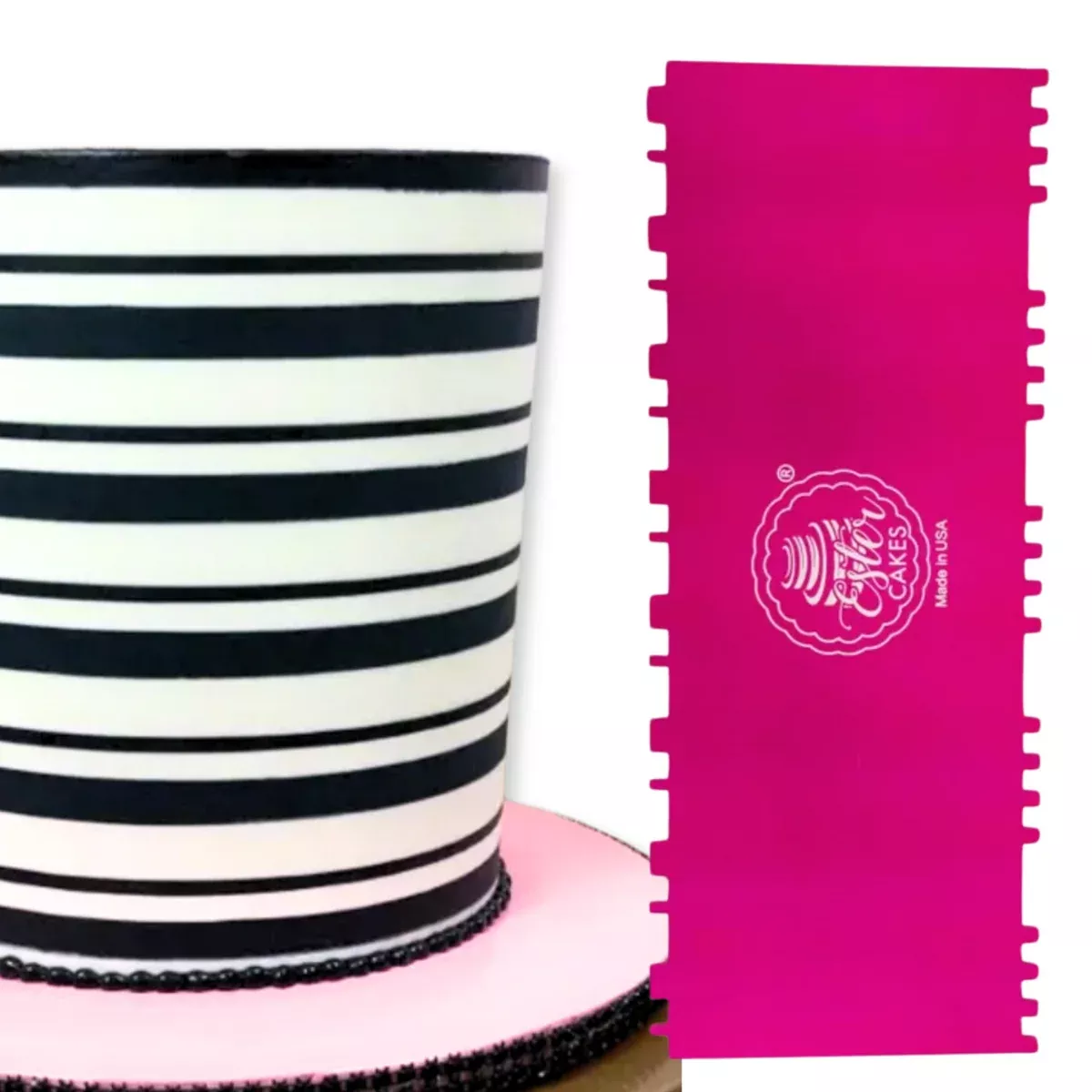 Candy Stripe Cake Comb Icing Scraper