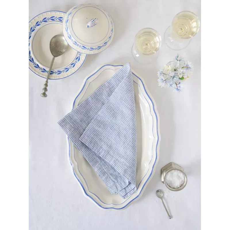 cape-cod-blue-stripe-linen-napkins Cape Cod Blue Stripe Linen Napkins