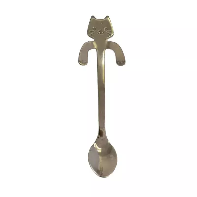 CAT HANGING 4.5″L TEA SPOON SILVER
