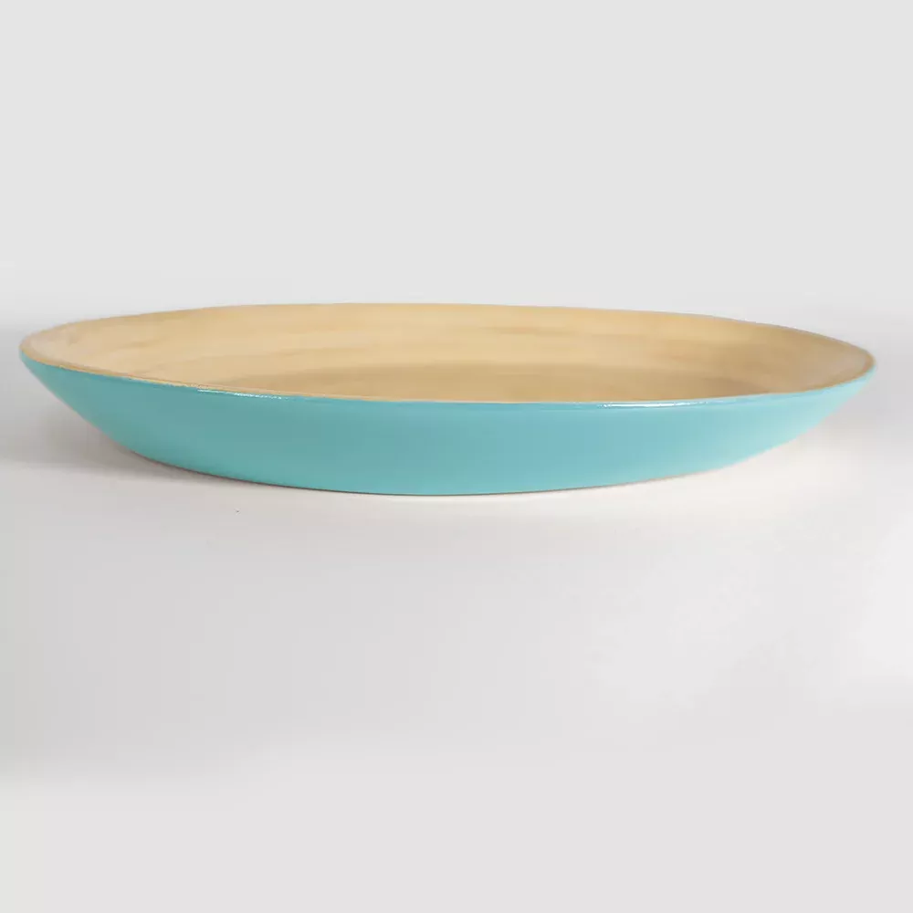Caytre Living Oval Serving Tray: Turquoise