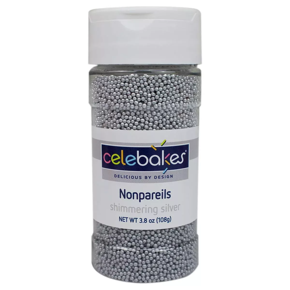 celebakes-shimmering-silver-nonpareils-3-8-oz Celebakes Shimmering Silver Nonpareils, 3.8 oz.