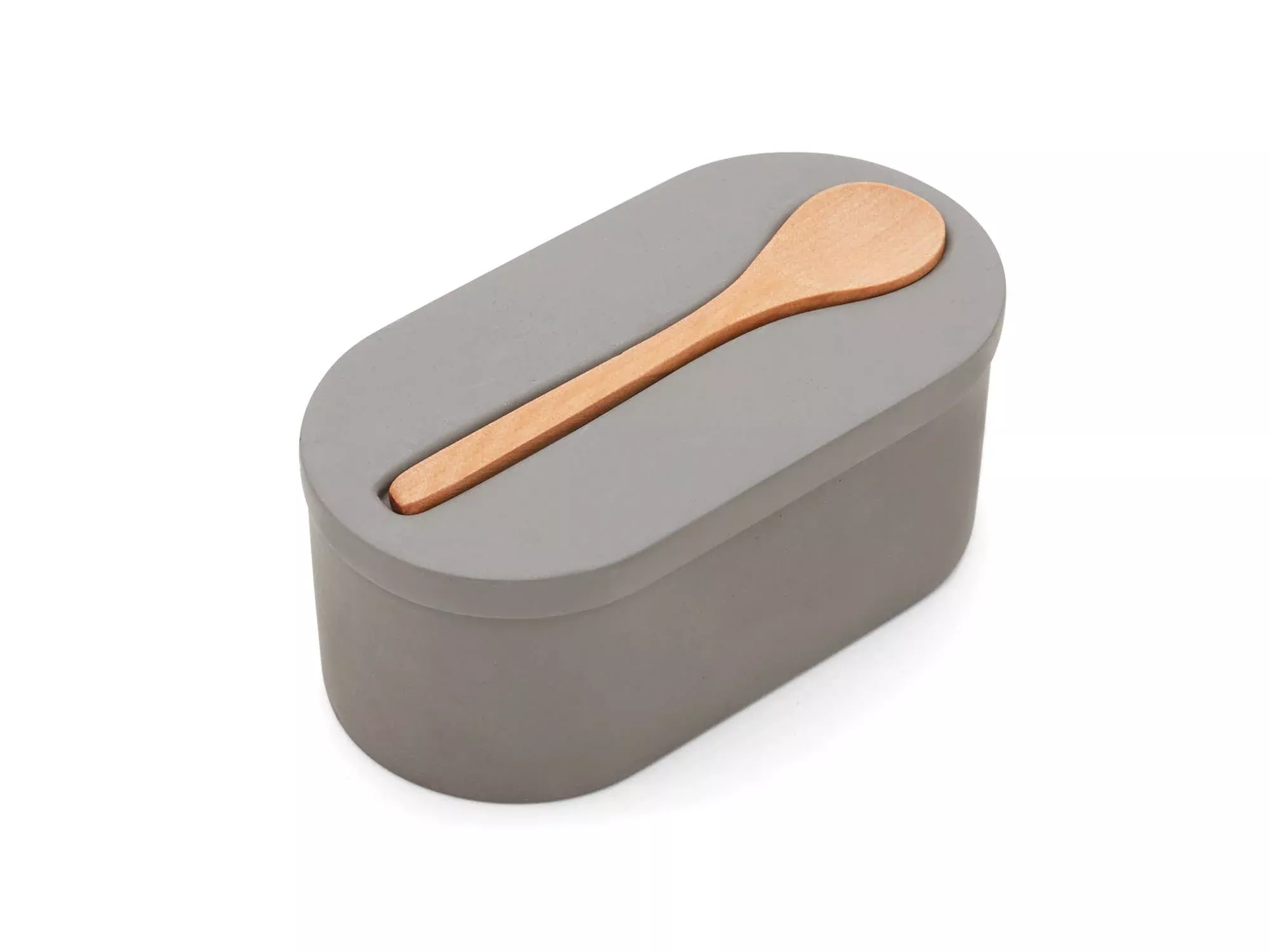 cement-salt-cellar-with-spoon Cement Salt Cellar with Spoon