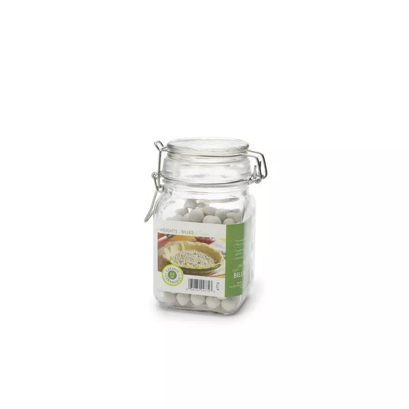 ceramic-pie-weights-with-mason-jar-9-5-ounce Ceramic Pie Weights with Mason Jar 9.5-Ounce