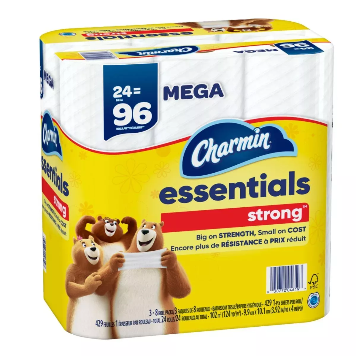 charmin-essentials-strong-toilet-paper-24-mega-rolls-96-regular-rolls Charmin - Essentials Strong Toilet Paper, 24 Mega Rolls = 96 Regular Rolls