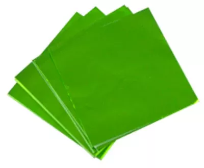 Chartreuse 4" X 4"Foil Squares -- 125 Count