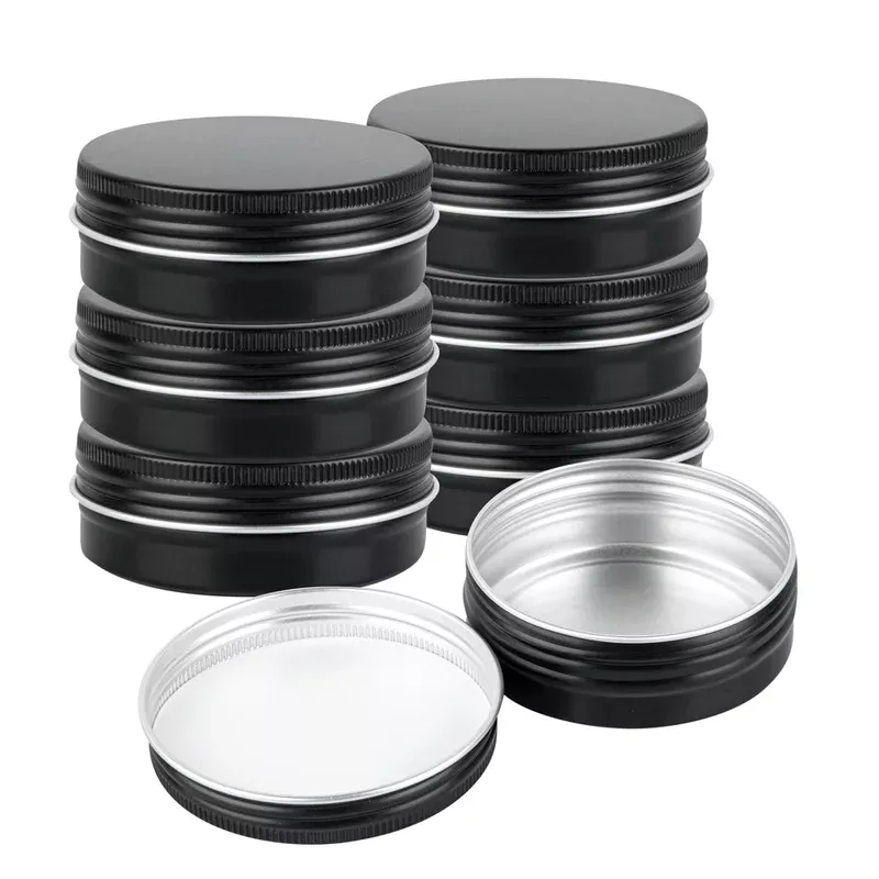 chef-101-2-oz-round-black-tin-container-with-screw-lid-10-count-box Chef 101 2 oz Round Black Tin Container – with Screw Lid – 10 count box