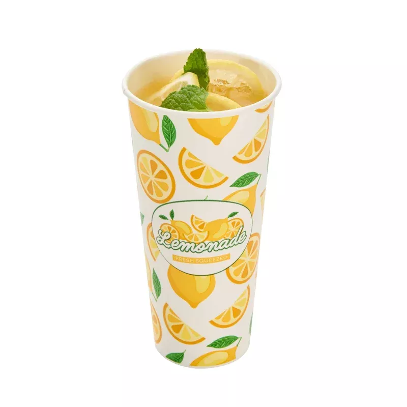 chef-101-24-oz-tall-poly-paper-lemonade-cup-500-count-box Chef 101 24 oz Tall Poly Paper Lemonade Cup – 500 count box