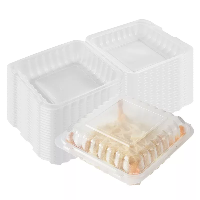 chef-101-47-oz-square-clear-plastic-clamshell-container-microwavable-9-x-9-x-3-1 Chef 101 47 oz Square Clear Plastic Clamshell Container – Microwavable – 9″ x 9″ x 3 1/2″ – 50 count box