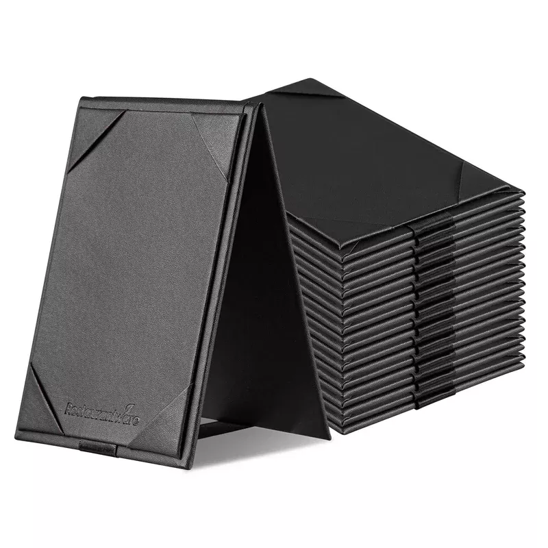 chef-101-black-vinyl-frame-table-tent-2-view-4-x-6-12-count-box Chef 101 Black Vinyl A-Frame Table Tent – 2-View – 4″ x 6″ – 12 count box