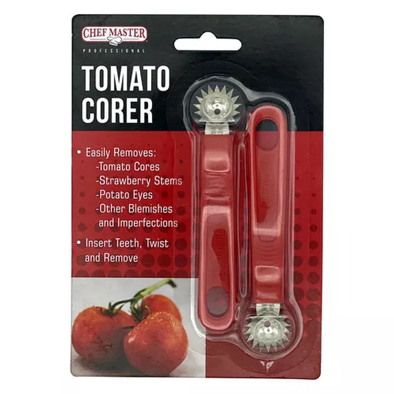 chef-master-90241-tomato-corer-with-stainless-steel-blade-red-plastic-handle Chef Master 90241 Tomato Corer with Stainless Steel Blade and Red Plastic Handle