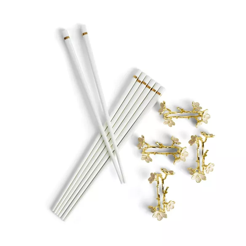cherry-blossom-chopsticks-stands-set-4 Cherry Blossom Chopsticks and Stands – Set of 4