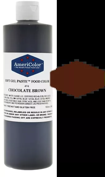 chocolate-brown-americolor-soft-gel-paste-food-color-13-5oz Chocolate Brown, Americolor Soft Gel Paste Food Color, 13.5oz