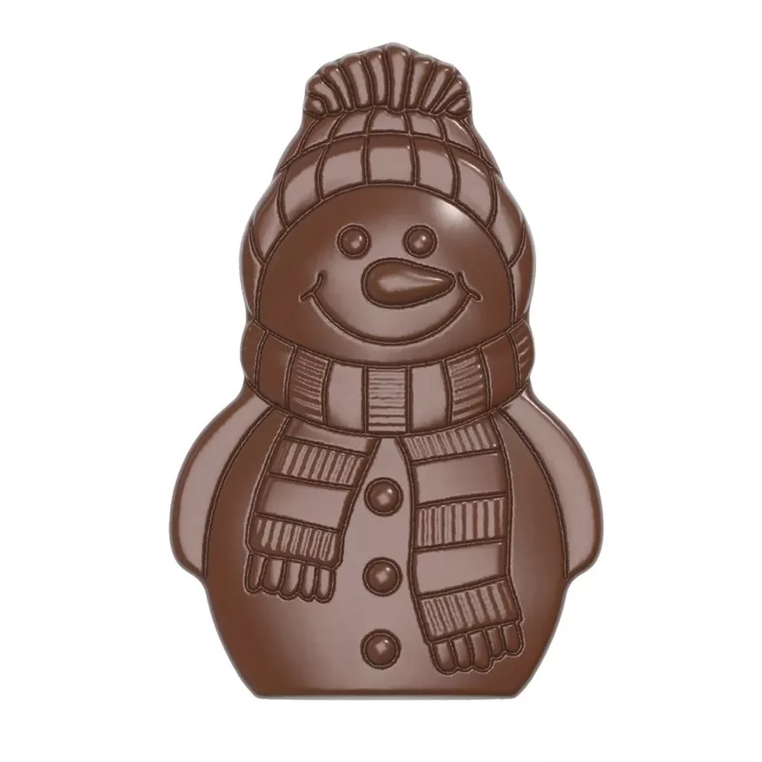 chocolate-world-snowman-polycarbonate-chocolate-mold-1-cavity Chocolate World - Snowman Polycarbonate Chocolate Mold (1 cavity)