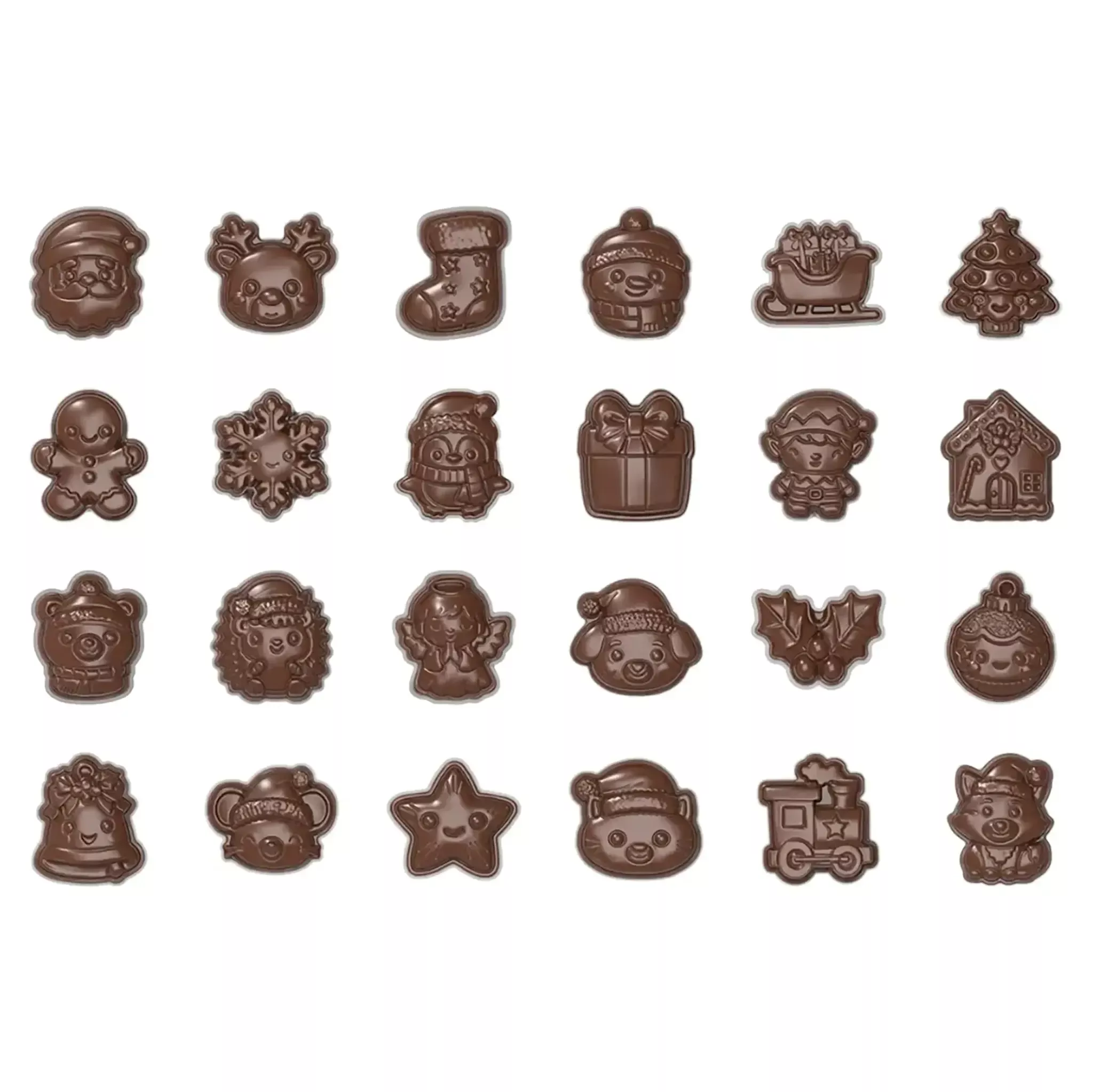 chocolate-world-xmas-assortment-polycarbonate-chocolate-mold-24-cavity Chocolate World - Xmas Assortment Polycarbonate Chocolate Mold (24 cavity)