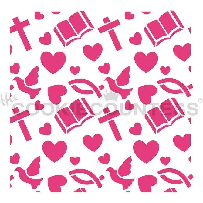 christian-icons-pattern-stencil Christian Icons Pattern Stencil