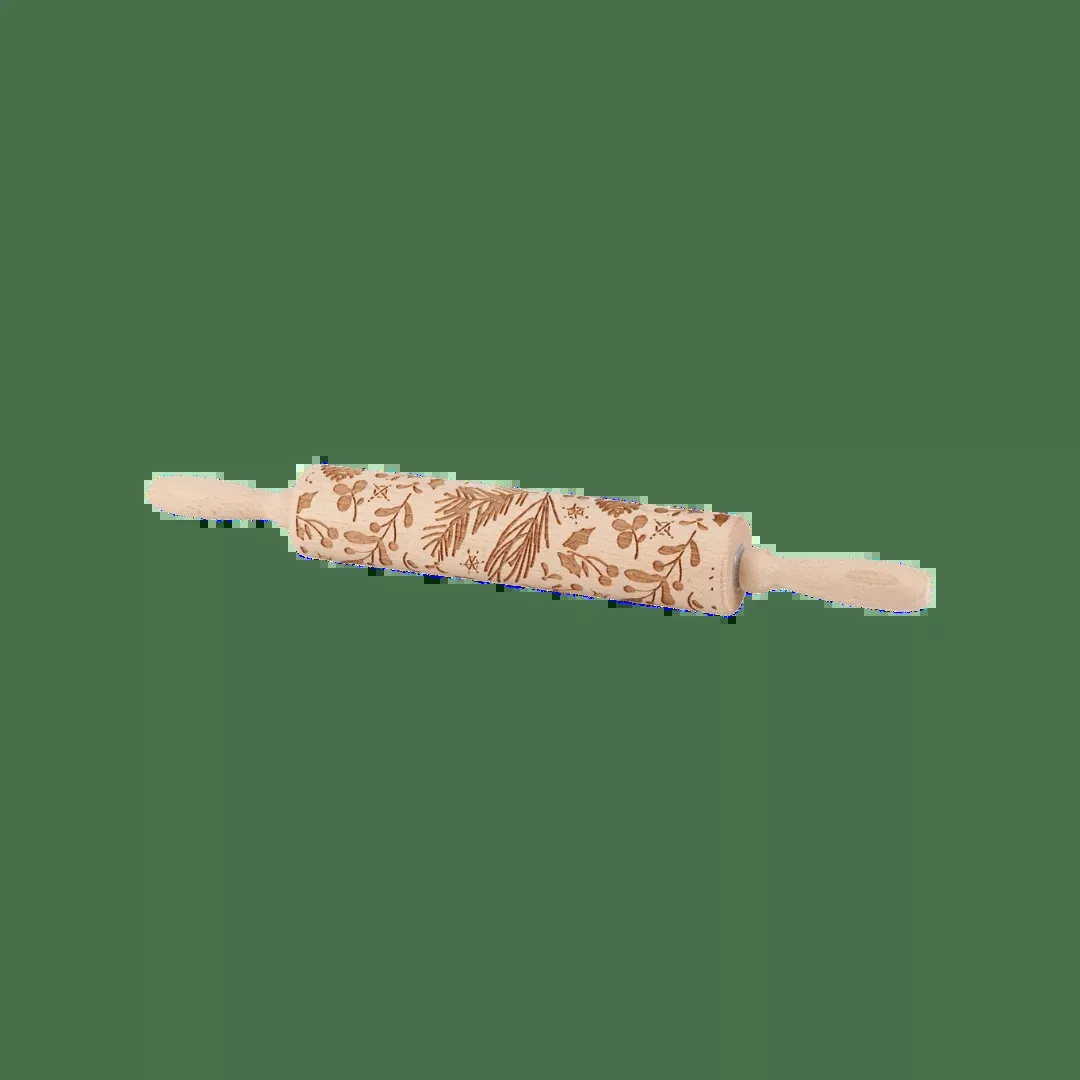 christmas-greens-large-rolling-pin-primitives-by-kathy Christmas Greens Large Rolling Pin, Primitives by Kathy