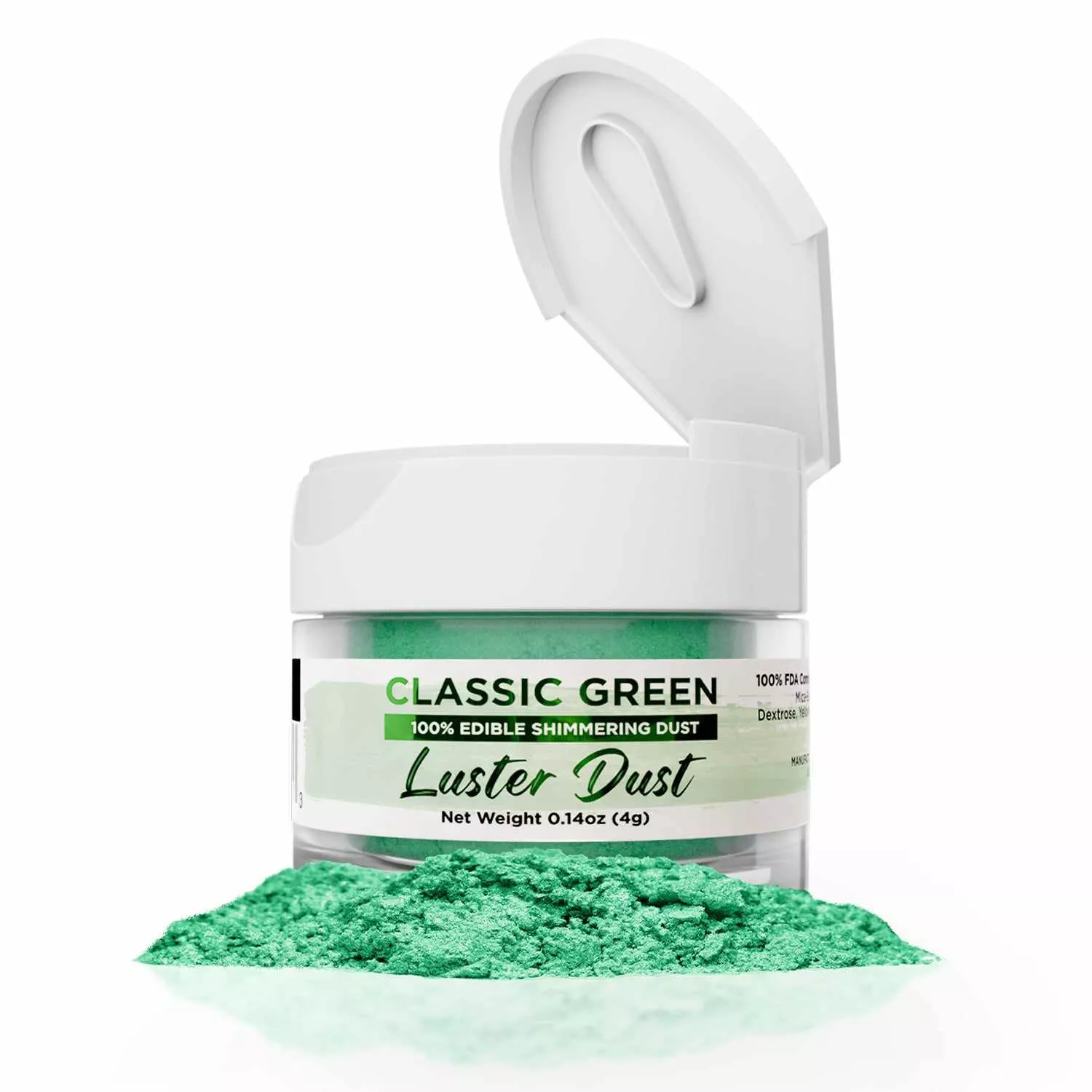 classic-green-luster-dust-edible-glitter-bakell Classic Green Luster Dust, Edible Glitter, Bakell