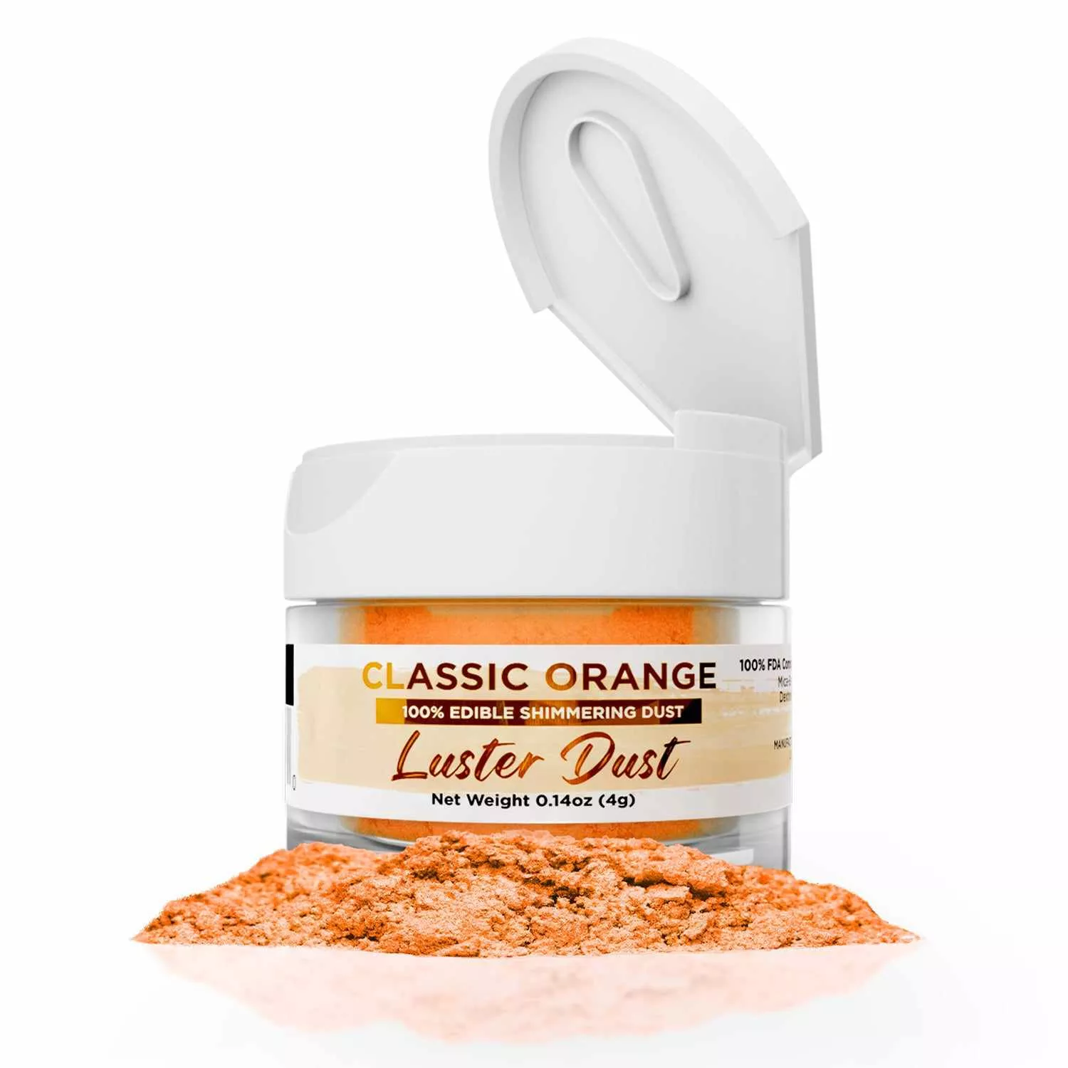 classic-orange-luster-dust-edible-glitter-bakell Classic Orange Luster Dust, Edible Glitter, Bakell