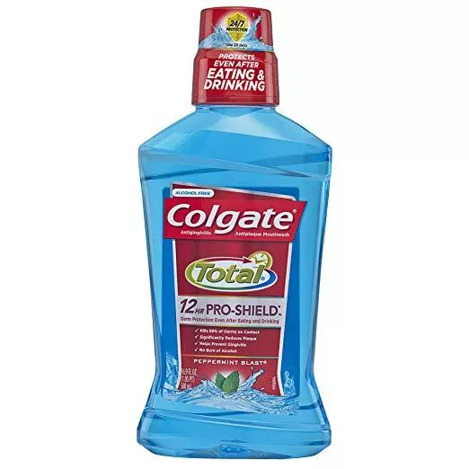 Colgate - Total Advanced Pro-Shield Mouthwash, Peppermint Blast, 500ml - Case of 6