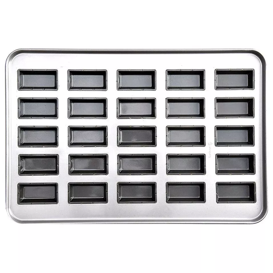 commercial-silpap-silicone-coated-rectangle-deep-financier-pan-25 Commercial Silpap Silicone Coated Rectangle Deep Financier Pan - 25