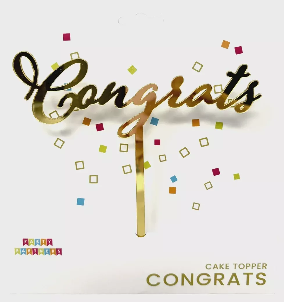 congrats-gold-acrylic-cake-topper Congrats Gold Acrylic Cake Topper