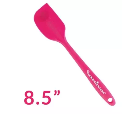 cookie-countess-8-5-silicone-small-pink-spatula Cookie Countess 8.5" Silicone Small Pink Spatula