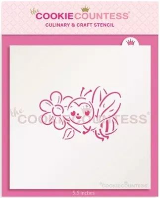 cookie-countess-bee-design-stencil Cookie Countess Bee Design Stencil