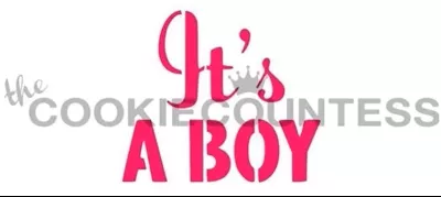 cookie-countess-it-s-boy-design-stencil Cookie Countess It's a Boy Design Stencil