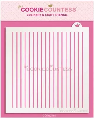 Cookie Countess Pinstripes Design Stencil