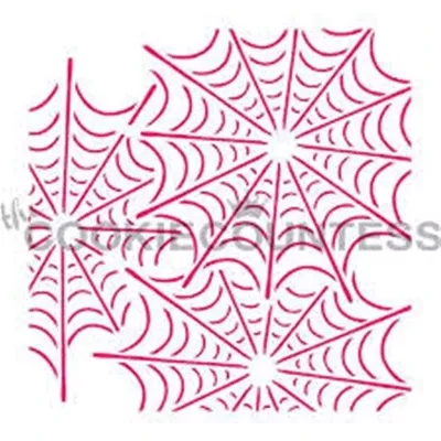 cookie-countess-tangled-web-stencil Cookie Countess Tangled Web Stencil