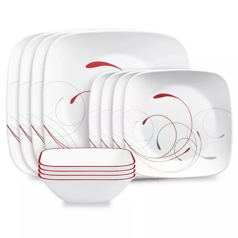 corelle-square-splendor-12-piece-dinnerware-set-service-4 Corelle Square Splendor 12-piece Dinnerware Set Service for 4