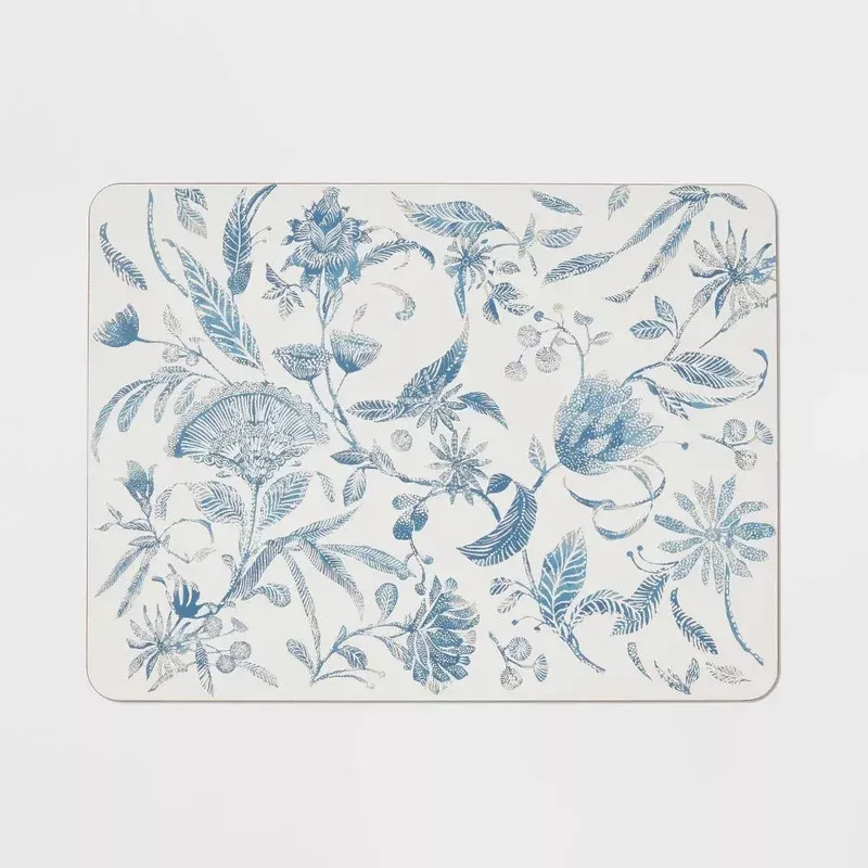 cork-floral-placemat-blue Cork Floral Placemat – Blue