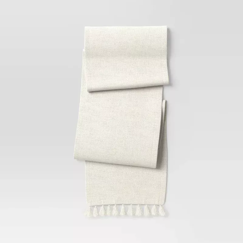 cotton-textured-table-runner-ivory Cotton Textured Table Runner – Ivory