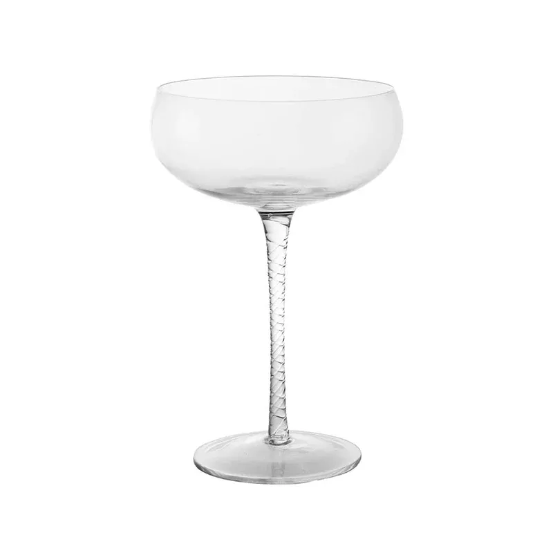 Coupe Glass with Swirl Stem