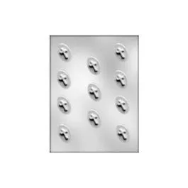 cross-he-is-risen-oval-chocolate-mold Cross He is Risen Oval Chocolate Mold