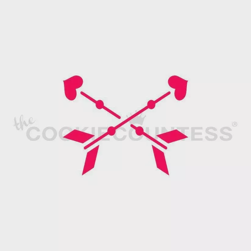 crossed-arrows-stencil Crossed Arrows Stencil