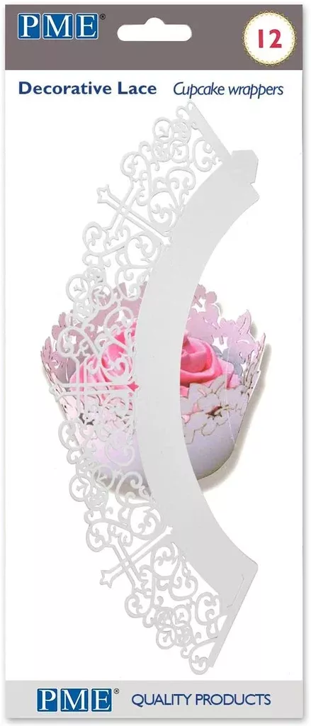 Cupcake Wrappers - White Cross