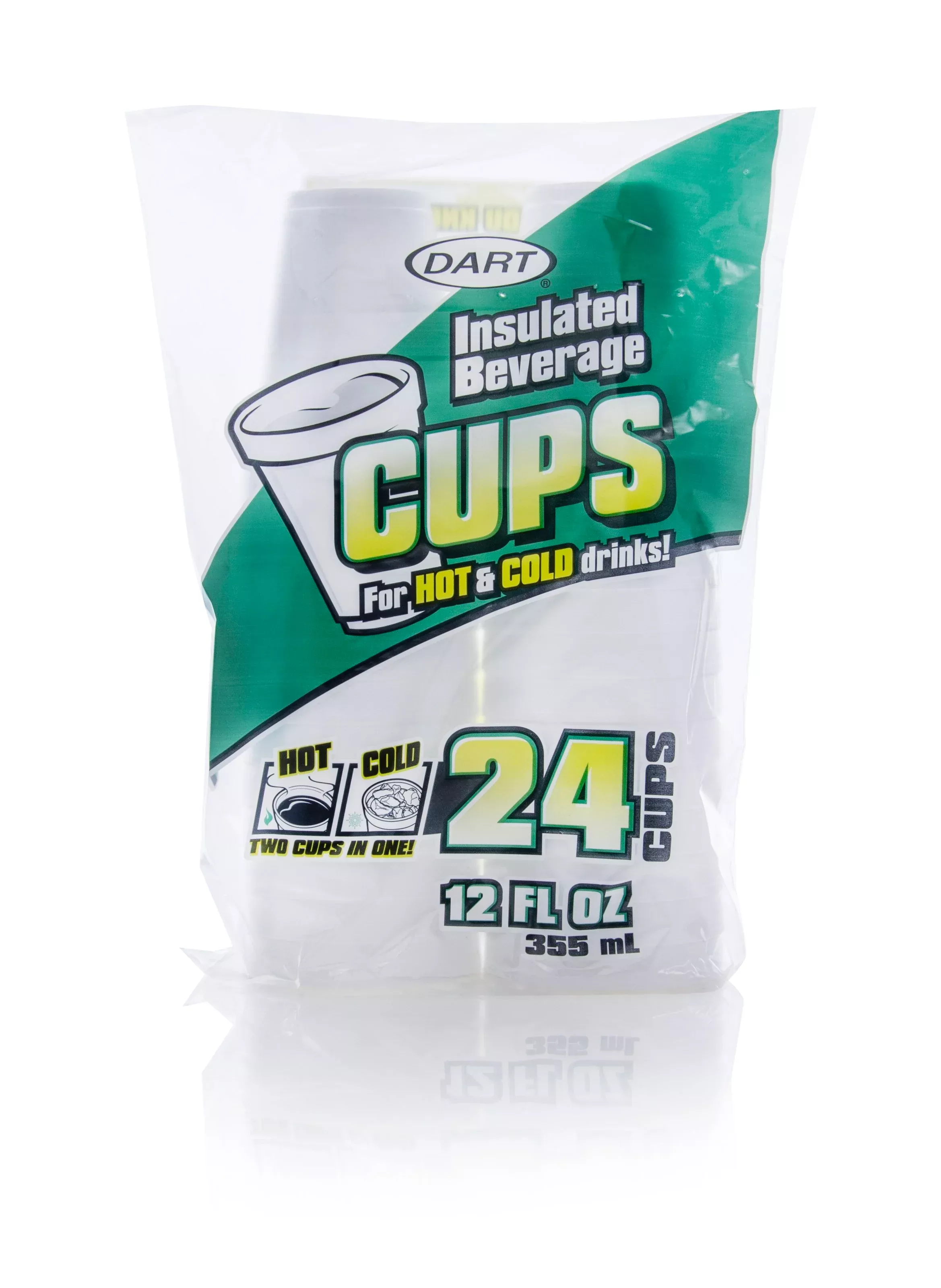 Dart 12JP24 - 12oz EPS Foam Cups, White - Case of 288