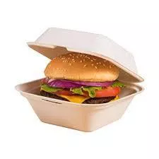 dart-hc6sc-2050-6-in-bagasse-square-hinged-container-ivory-case-400 Dart HC6SC-2050 - 6 in Bagasse Square Hinged Container, Ivory - Case of 400