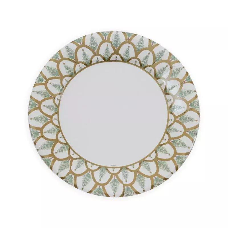 Deco Christmas Gold Dinner Plates