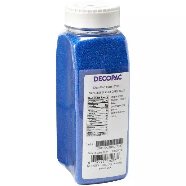 decopac-dark-blue-sanding-sugar-33-oz-handheld-container DecoPac Dark Blue Sanding Sugar 33 oz. handheld container