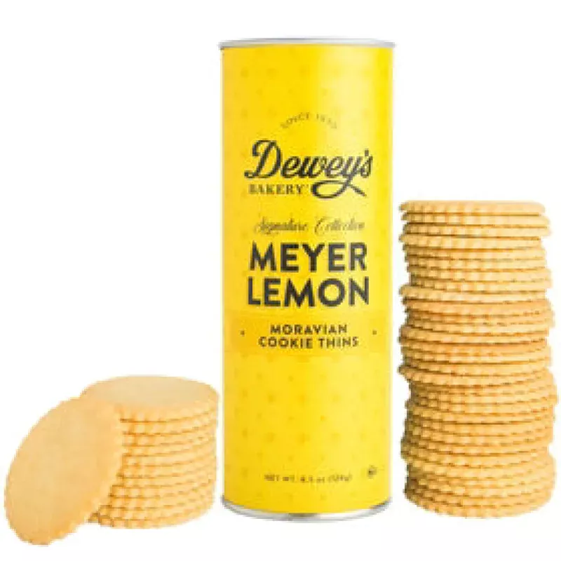 Deweys Meyer Lemon Moravian Cookie Thins