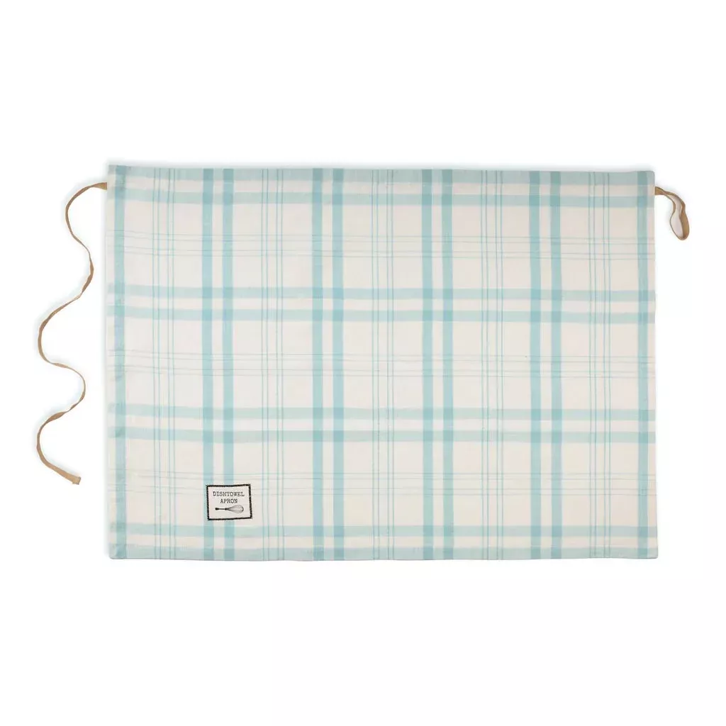 dii-dishtowel-apron-blue-plaid DII Dishtowel Apron: Blue Plaid