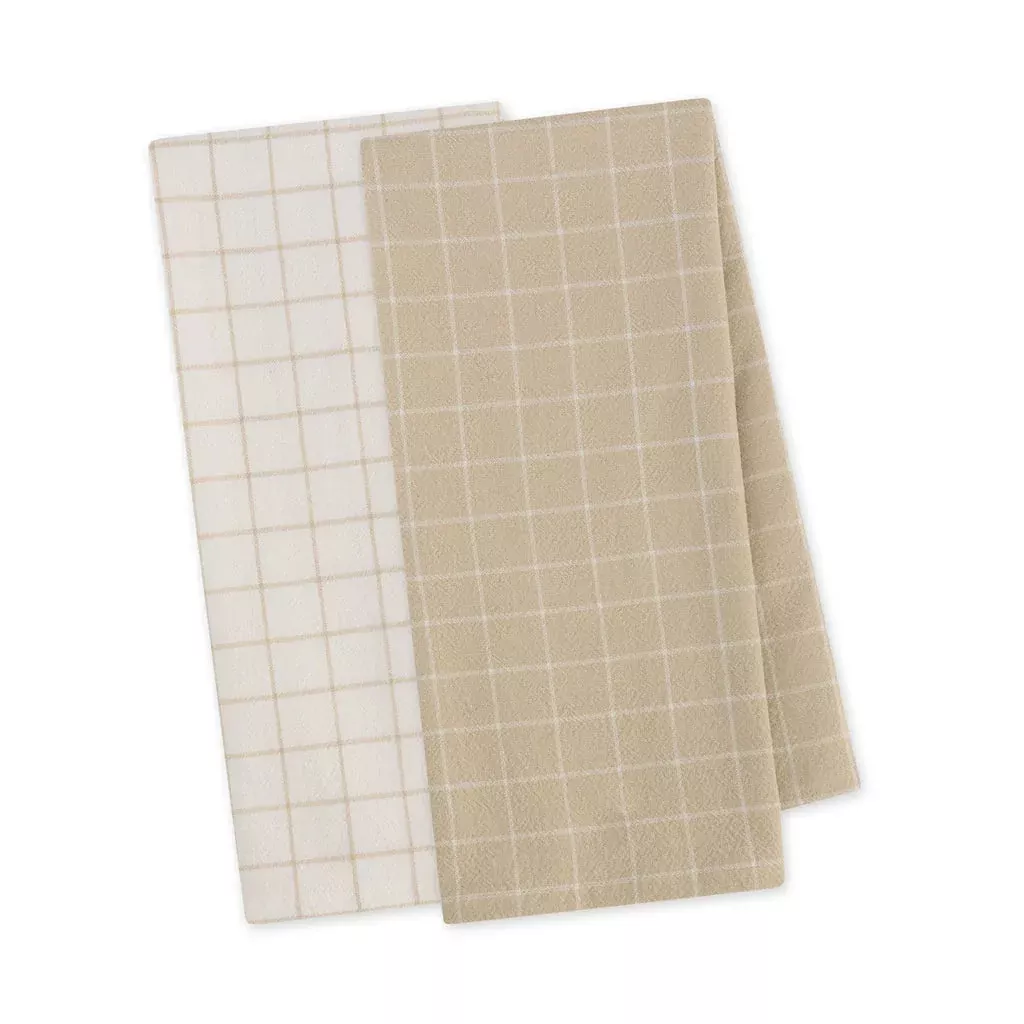 dii-dishtowels-set-2-windowpane-feather-gray DII Dishtowels (Set of 2): Windowpane, Feather Gray