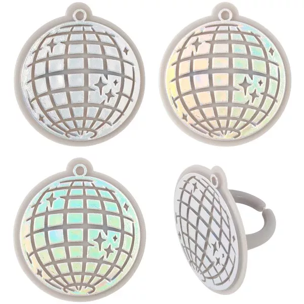 disco-ball-cupcake-rings-12-rings Disco Ball Cupcake Rings - 12 Rings