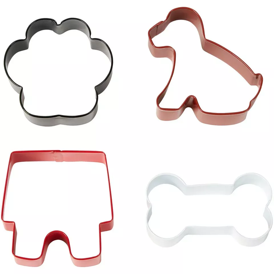 dog-shapes-metal-cookie-cutter-set-4-piece Dog Shapes Metal Cookie Cutter Set, 4-Piece