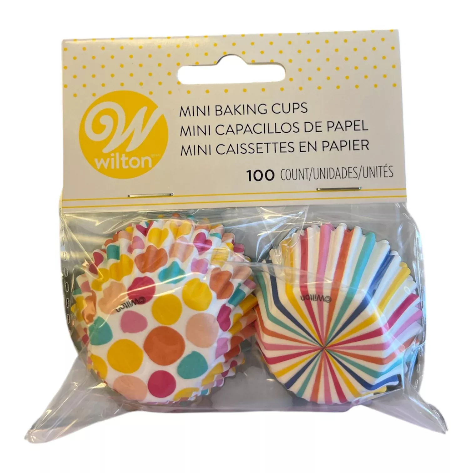 dot-stripe-mini-cupcake-liners-100-count-wilton Dot Stripe Mini Cupcake Liners, 100-Count, Wilton