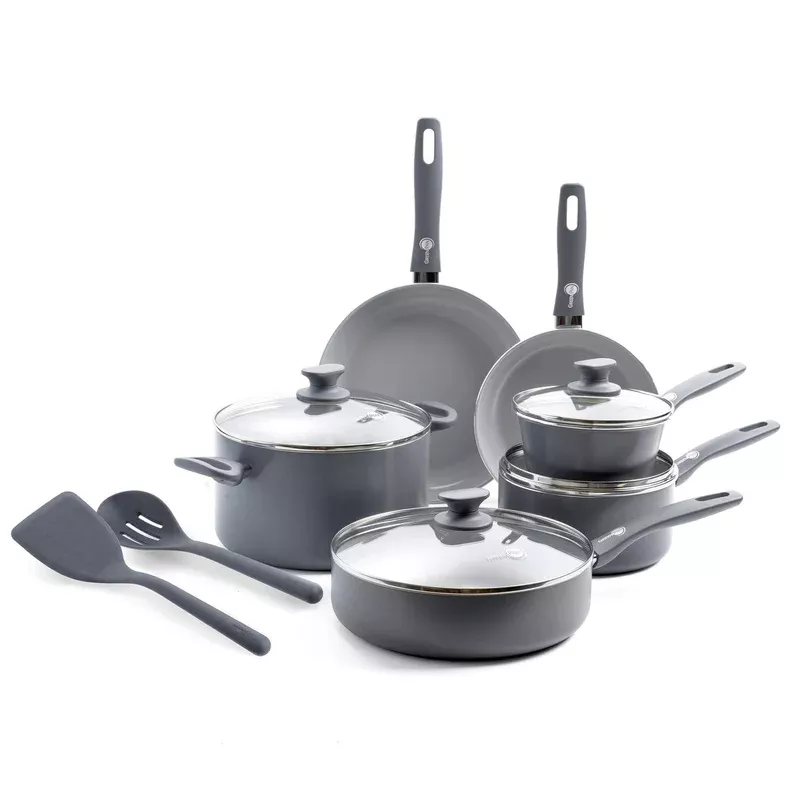 dover-ceramic-nonstick-12-piece-cookware-set-charcoal-gray Dover Ceramic Nonstick 12-Piece Cookware Set | Charcoal Gray