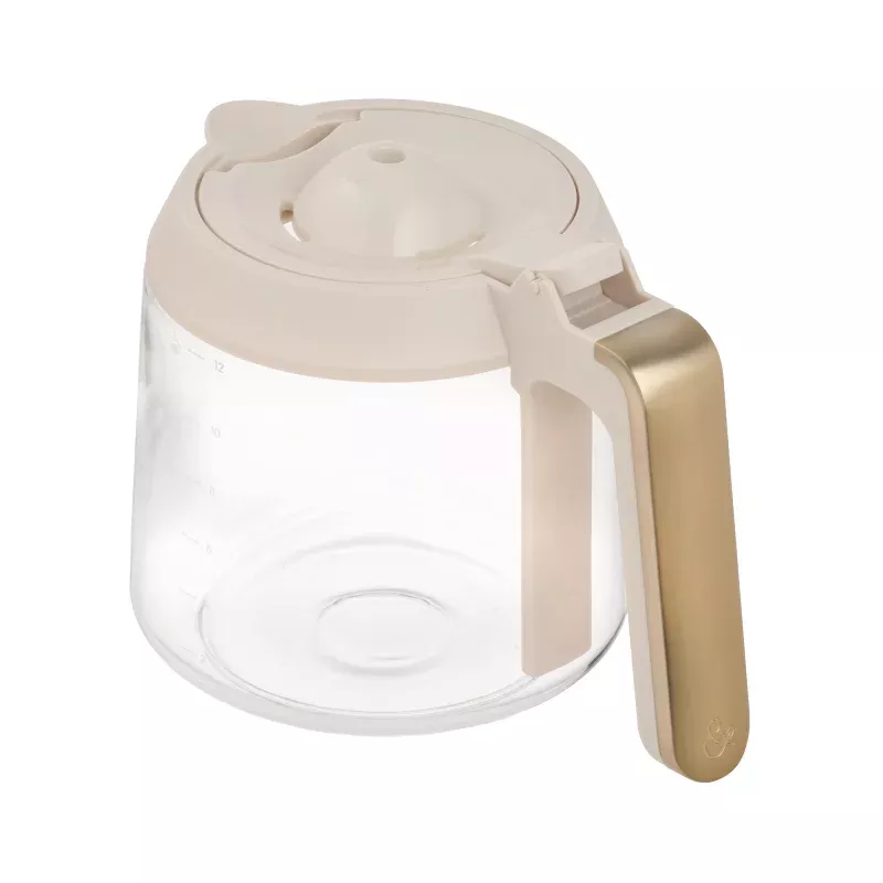 Drip Coffee Maker Glass Carafe, Sand White